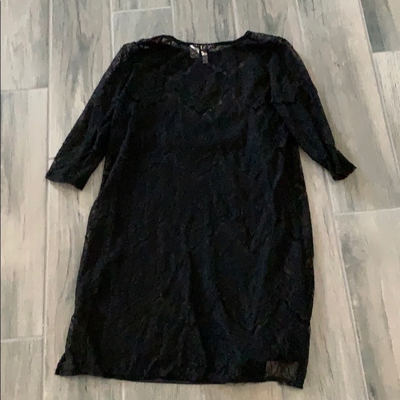 H&M black lace dress with slip - Picture 4 of 4